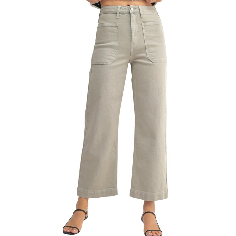 Just Black Denim JBD - Utility Wide Leg Jeans Pant Moonstone Size 24 25 26